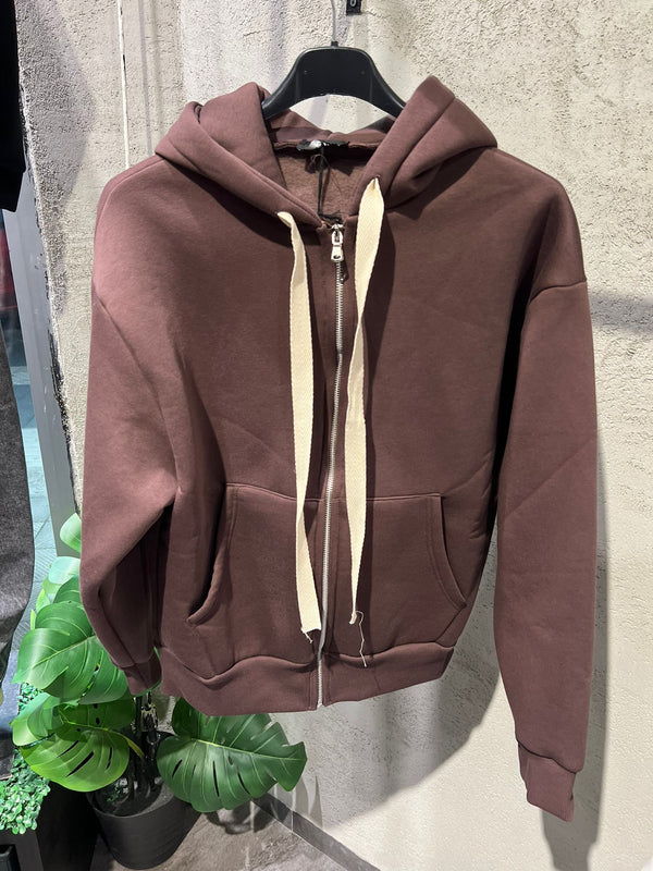 Felpa Cropped zip Palms