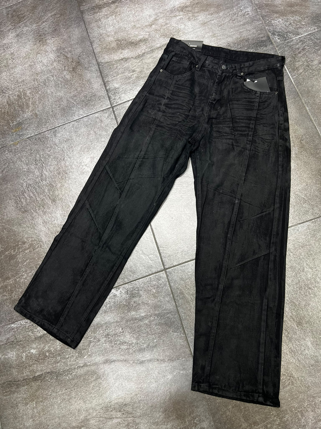 Jeans Baggy Spalmato Diagonal