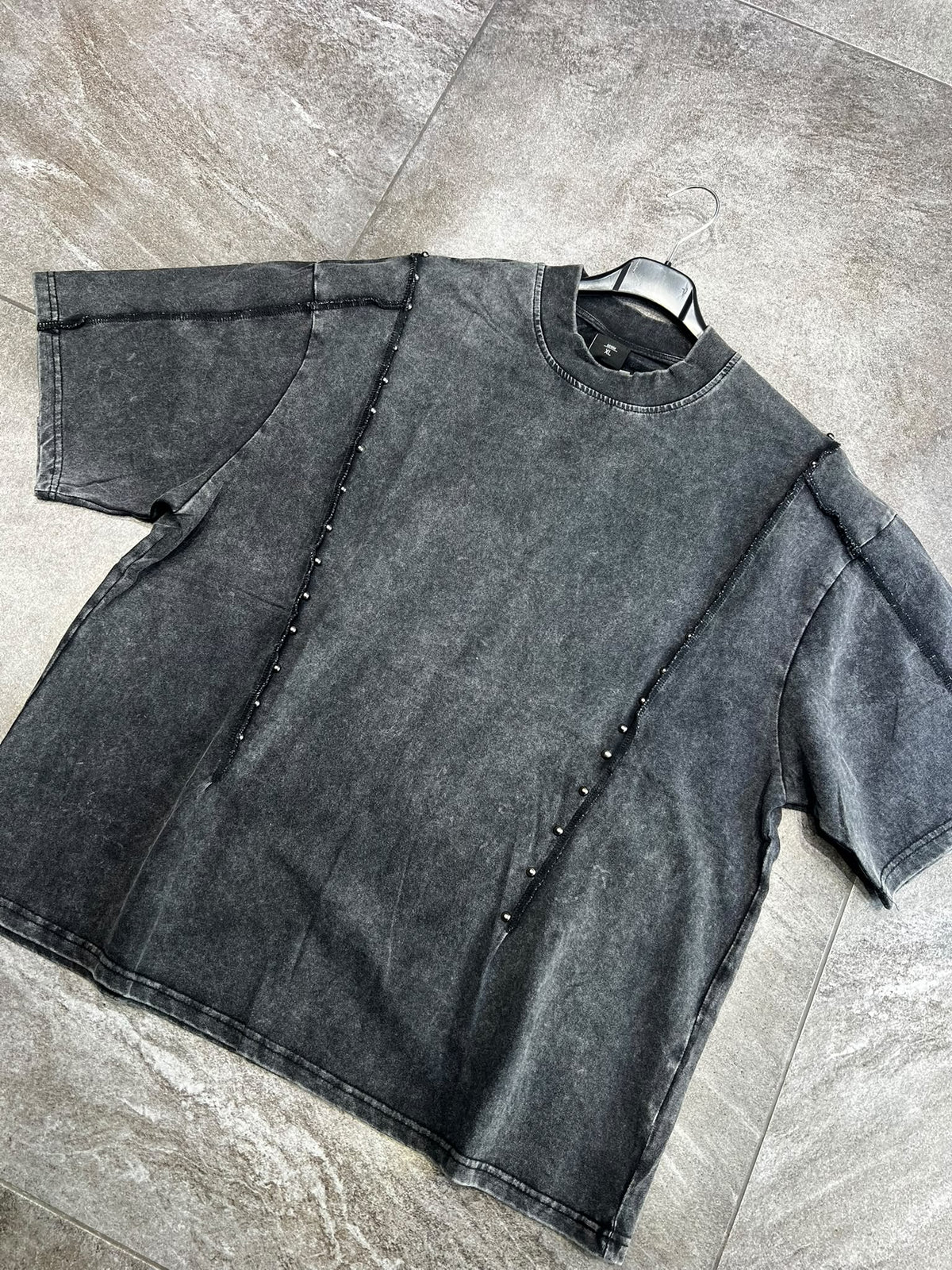 T-shirt Wash Sabbiato Borchie  B311
