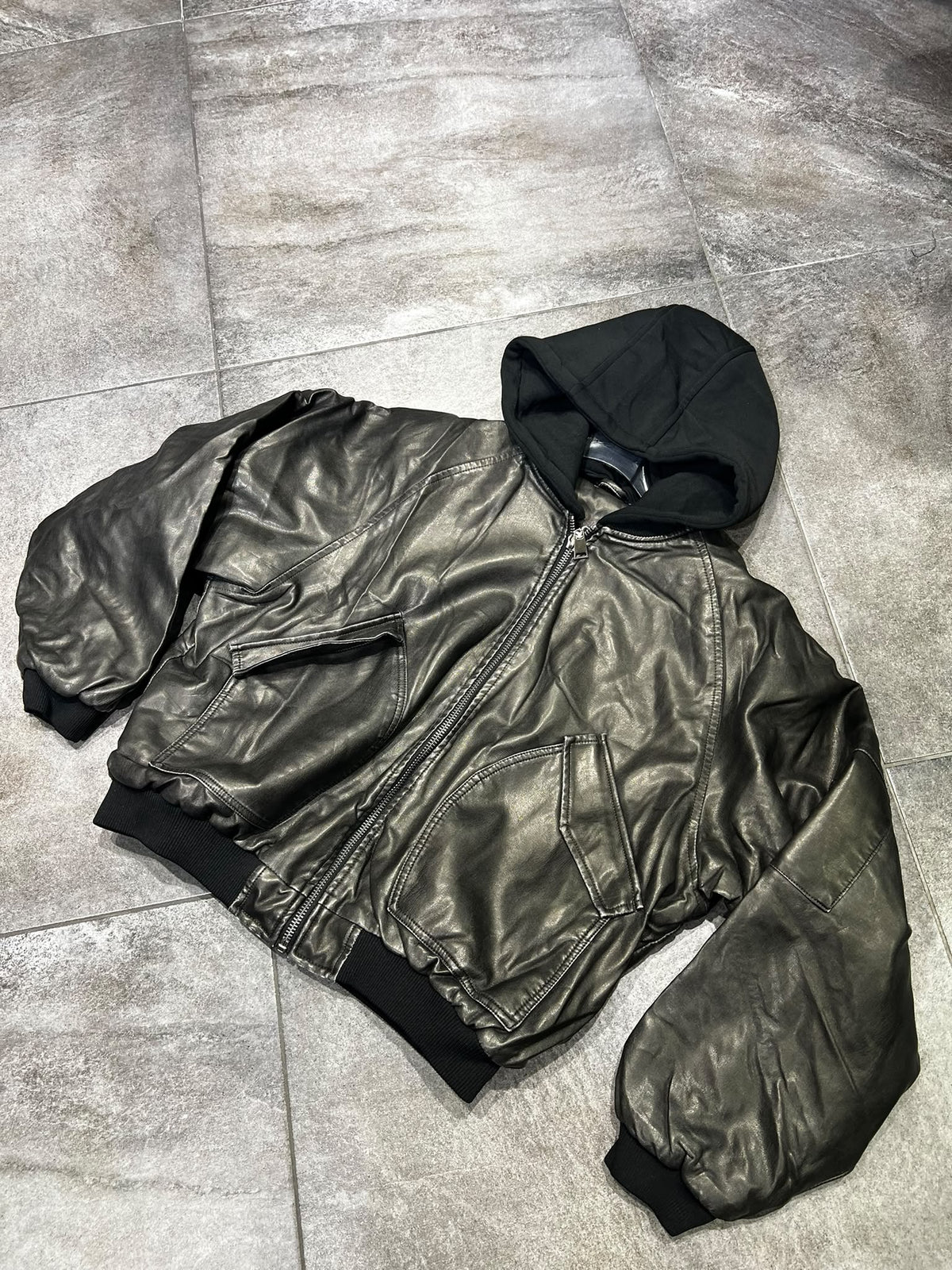 Giubbino Cropped Pocket Tg-6038 Nero