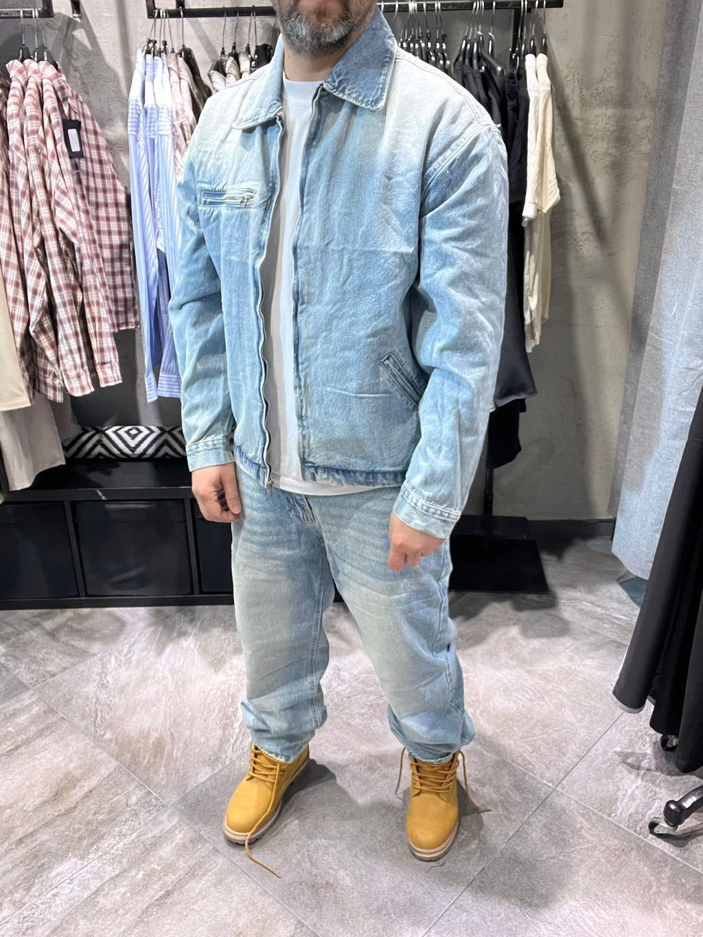 Coordinato Light wash Denim