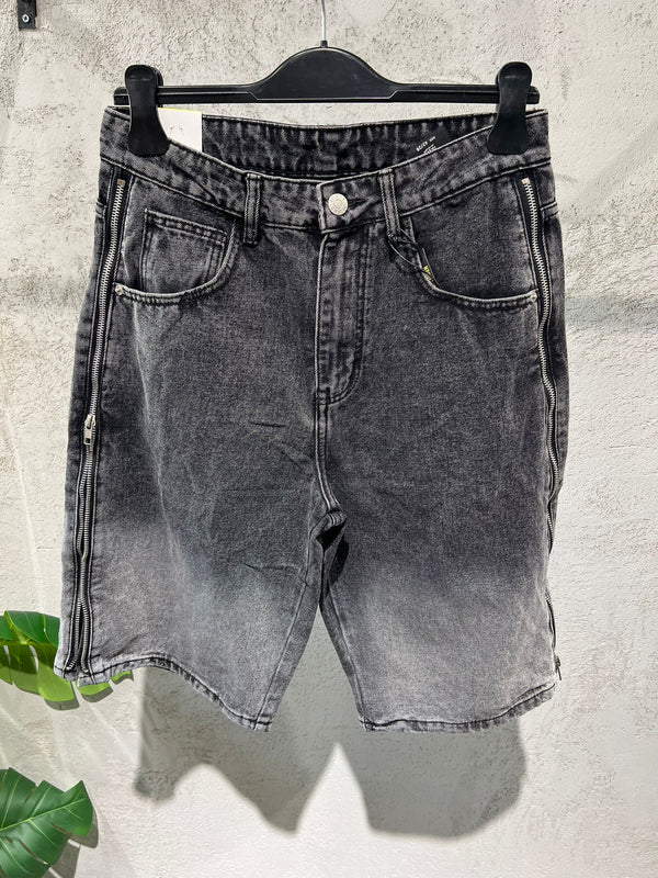 Bermuda Double Zip Grigio Ad 8436