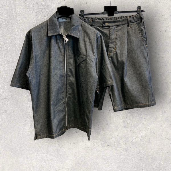Coordinato Jeans Basic Zip