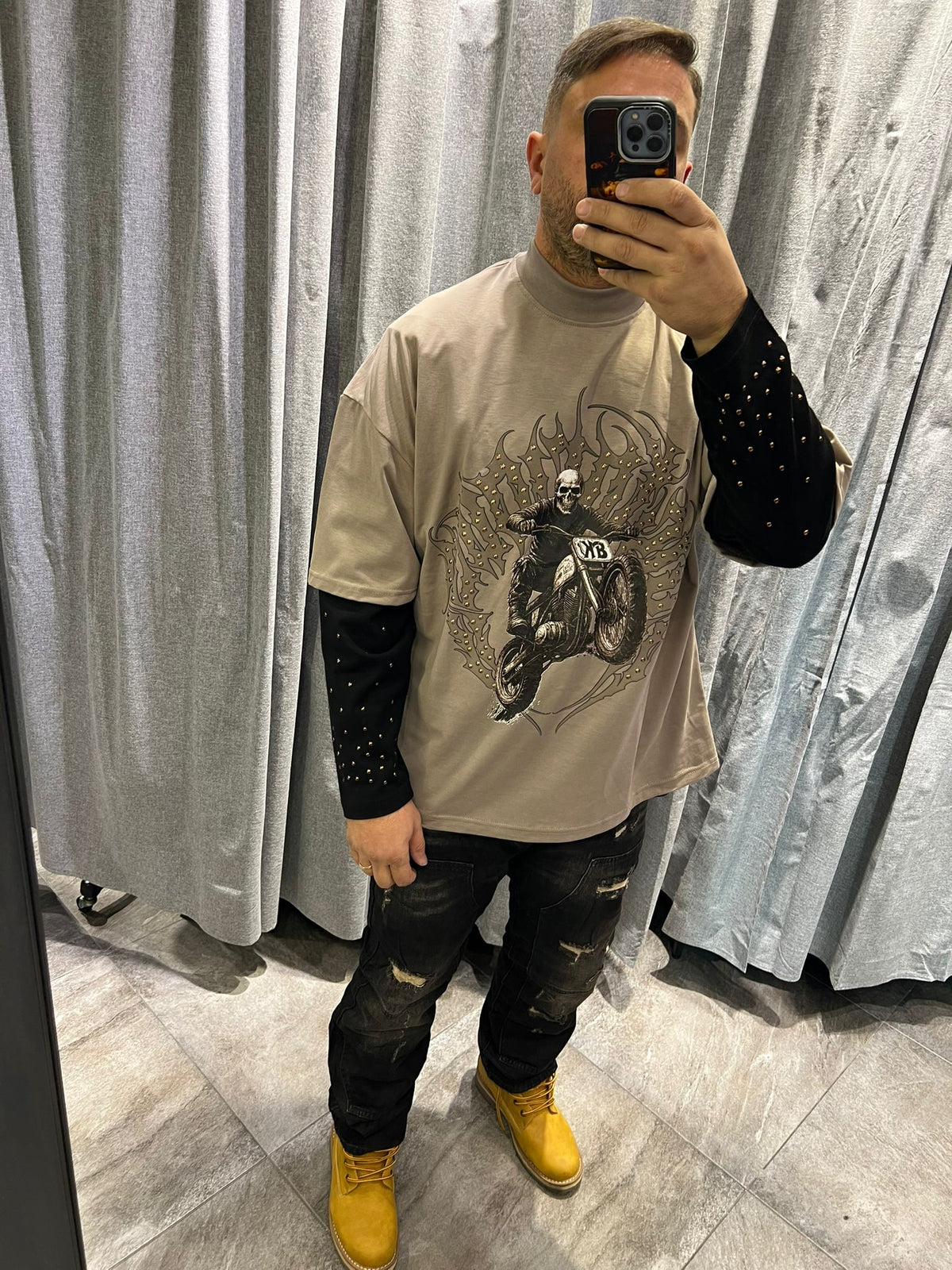 T-shirt Long Sleeve Motor Teschio Saldi 2026