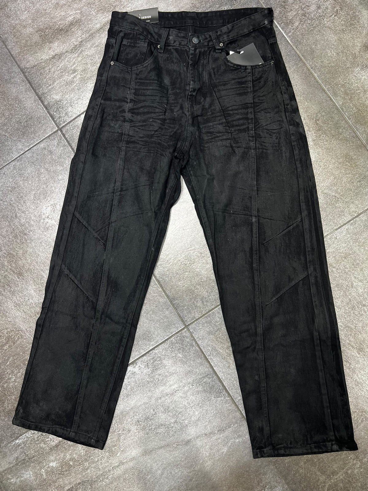 Jeans Baggy Spalmato Diagonal
