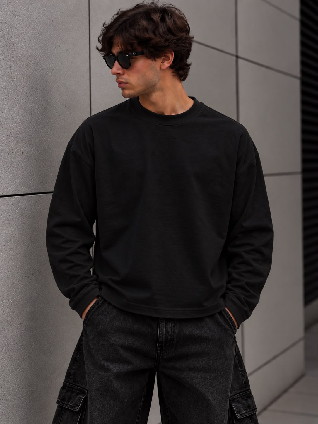 T-shirt Long Sleeve For More Cropped Destroyed