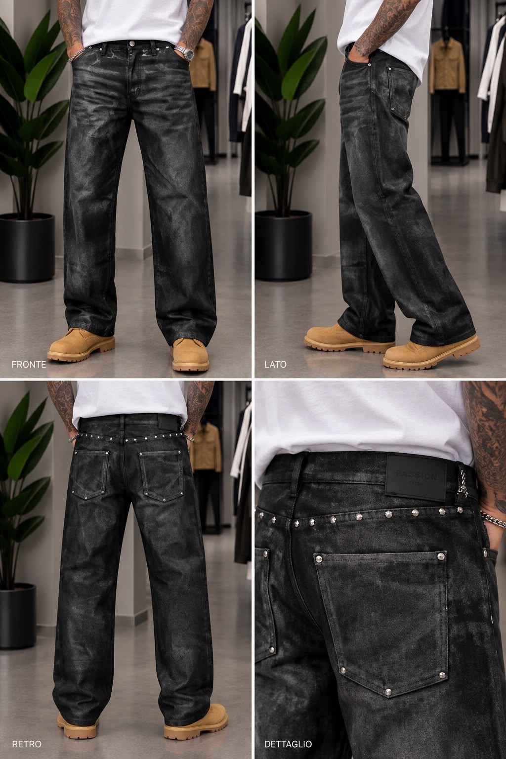 Jeans Baggy Diamond  Spalmato