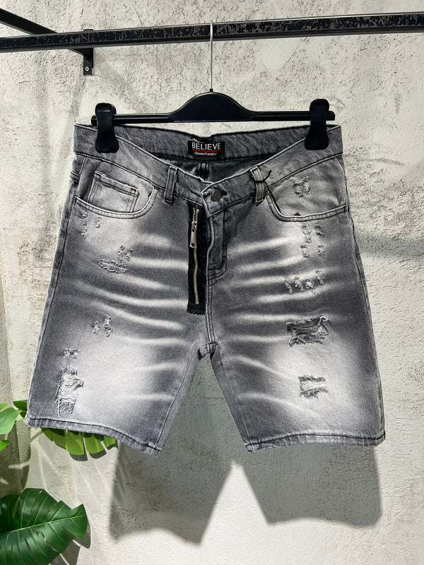 Bermuda Dsq Zip Grigio 01