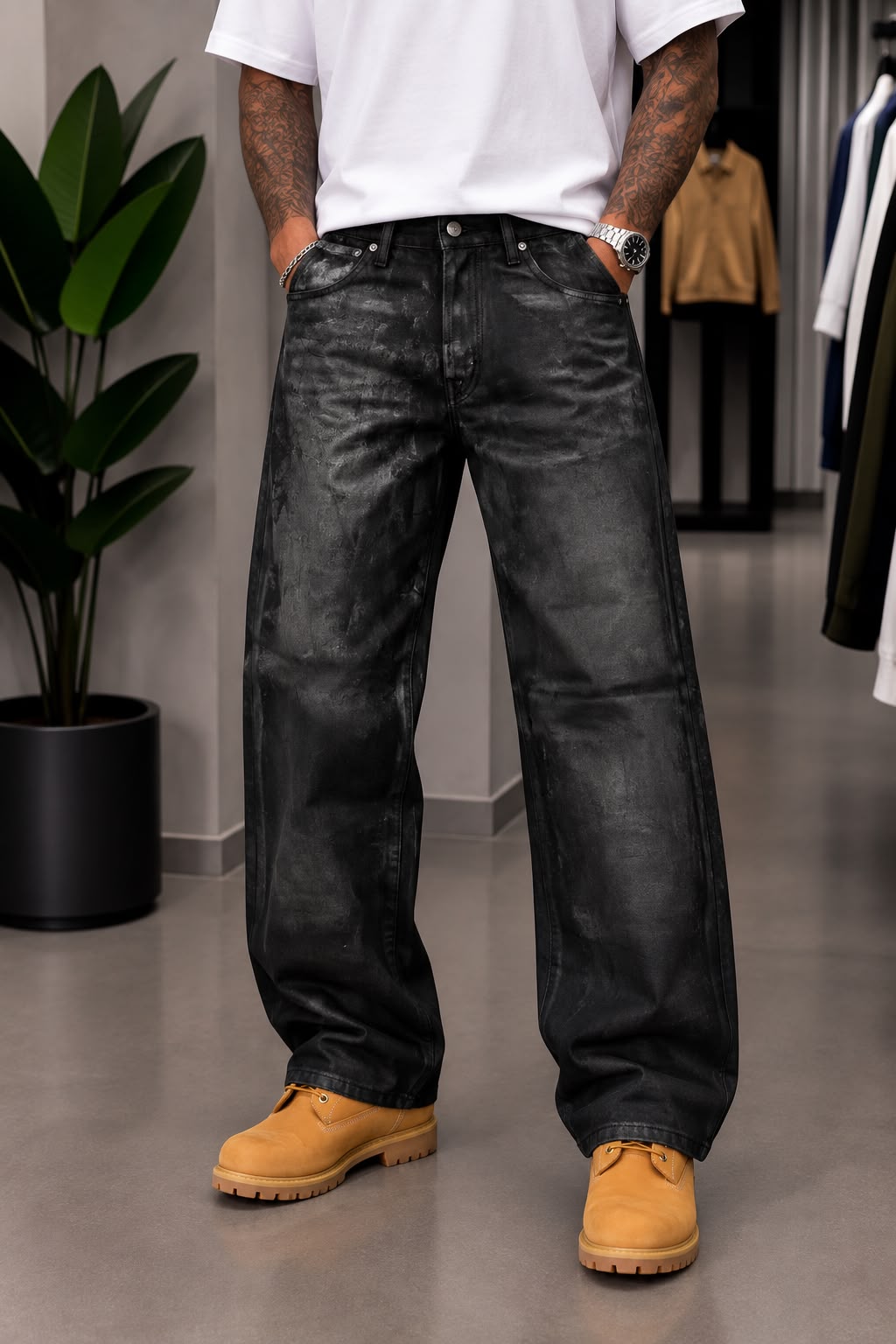 Jeans Baggy Diamond  Spalmato