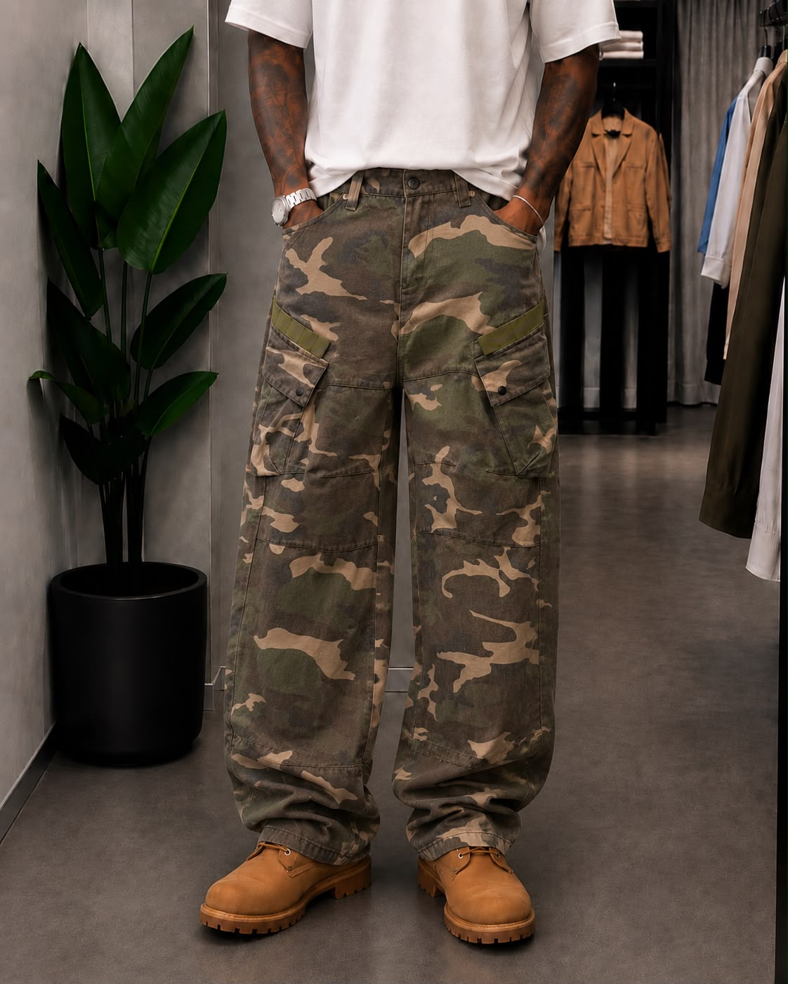 Jeans Cargo MIlitary Pocket