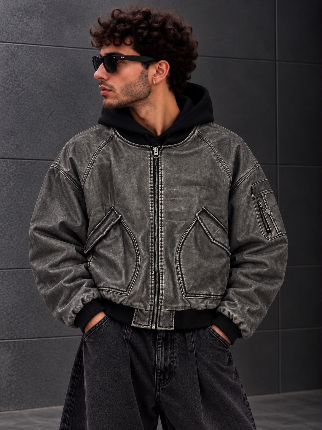 Giubbino Pocket Wash Tg-6038 Grigio