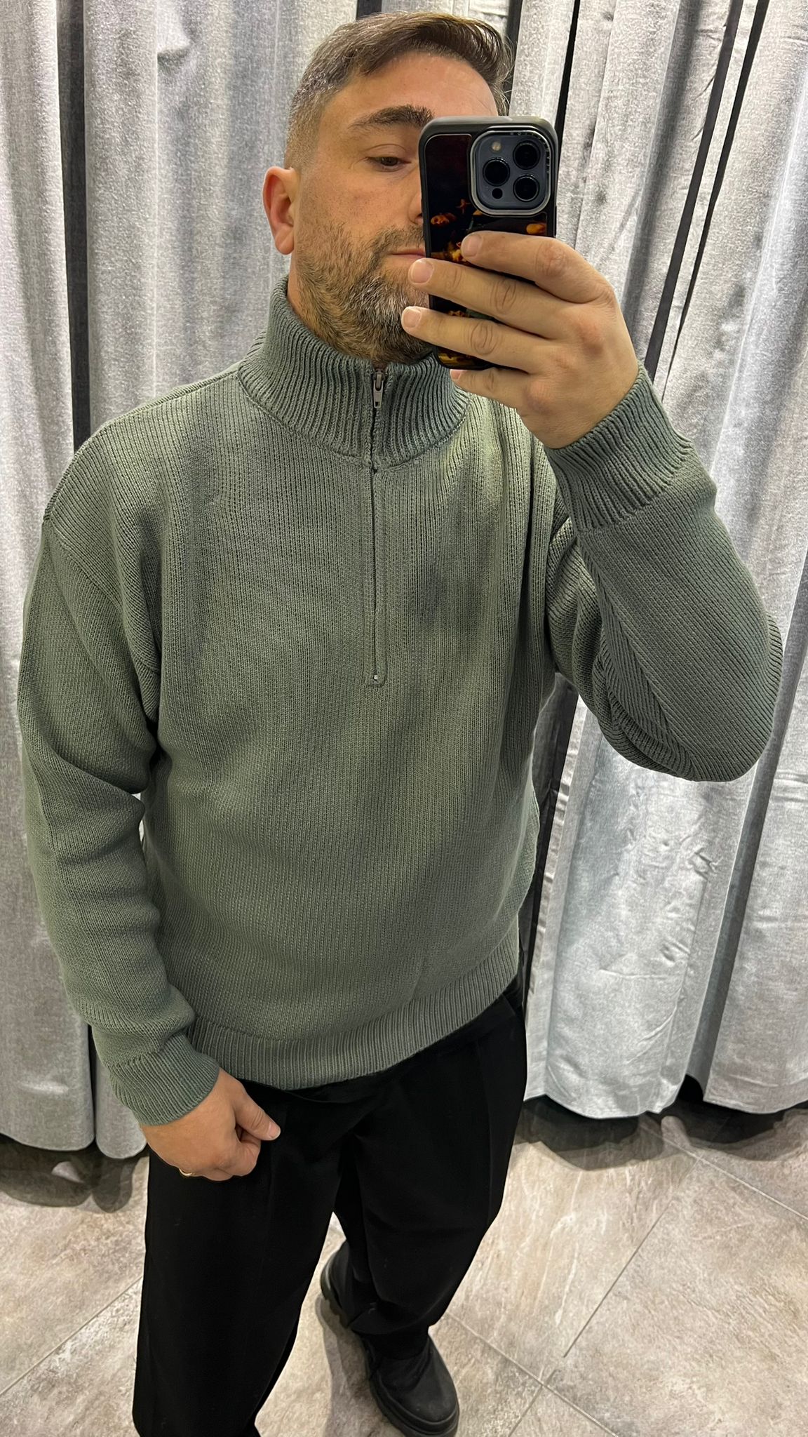 Maglione Mezzo Collo Zip Ac25456 Saldi 2026