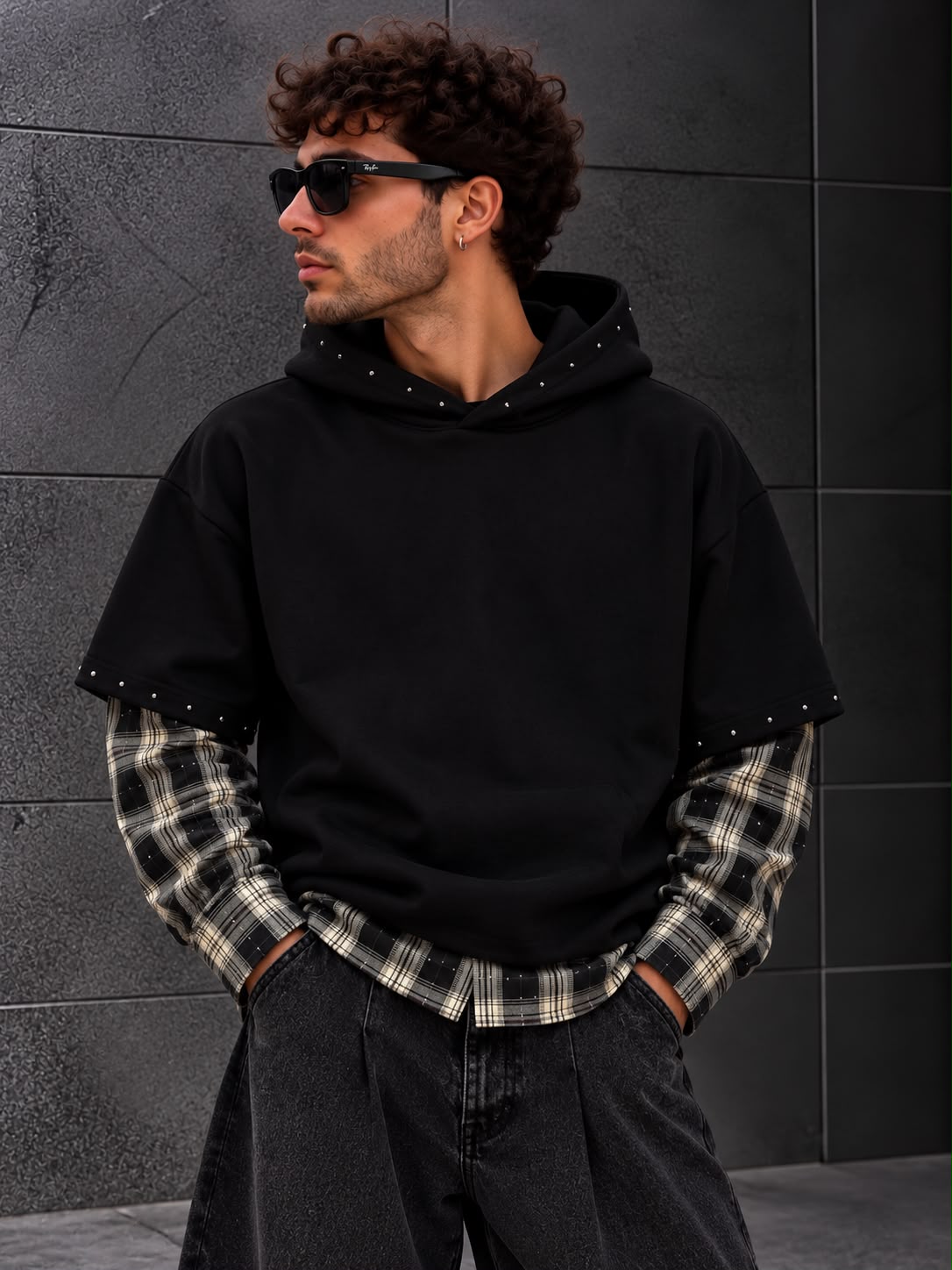 Felpa Long Sleeve Quadri Ma1306