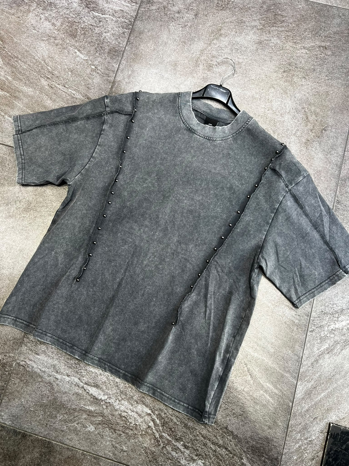 T-shirt Wash Sabbiato Borchie  B311
