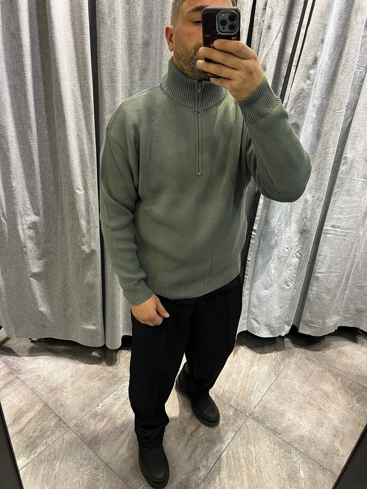 Maglione Mezzo Collo Zip Ac25456 Saldi 2026