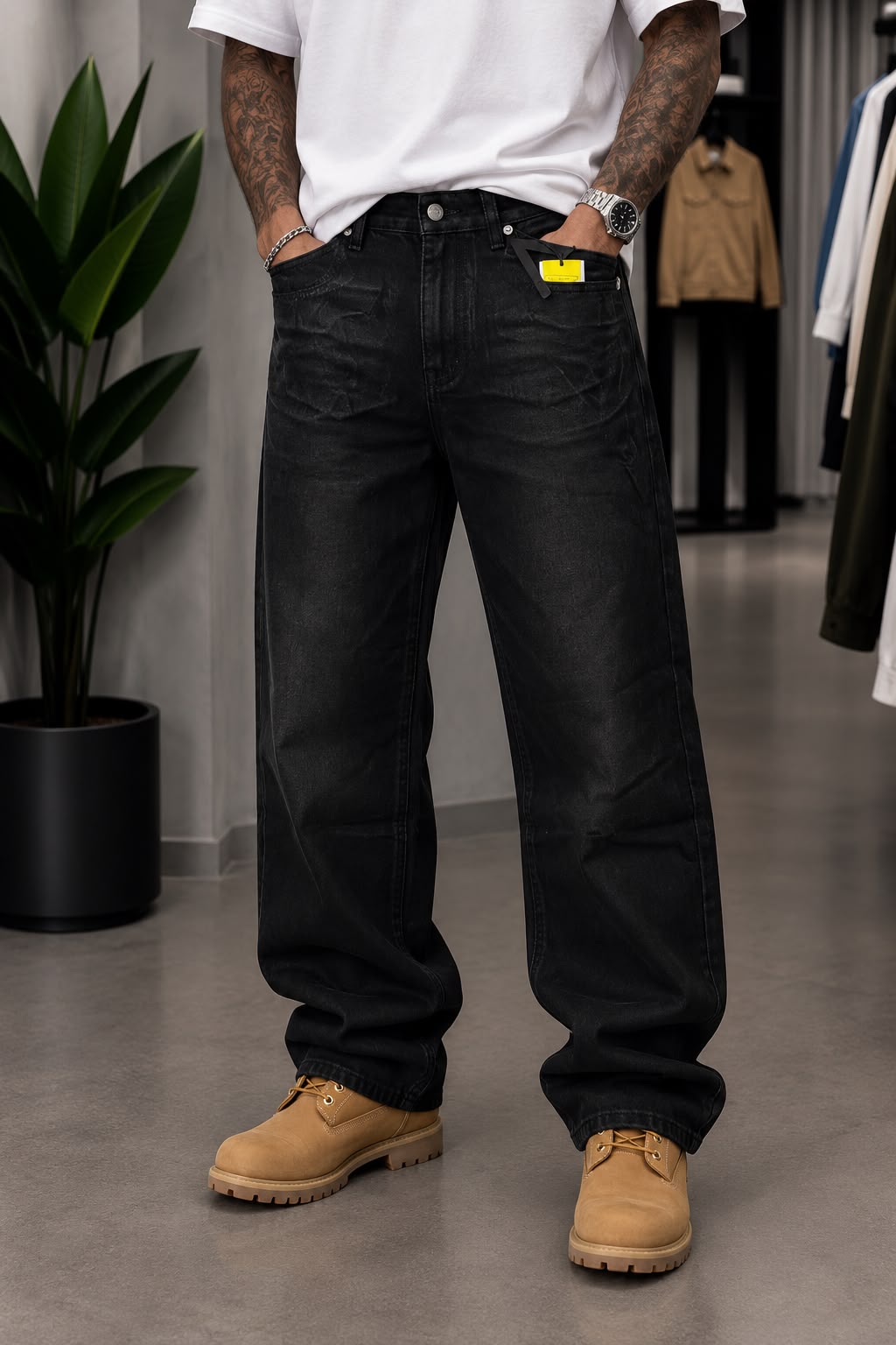 Jeans Baggy Spalmato Ad8867