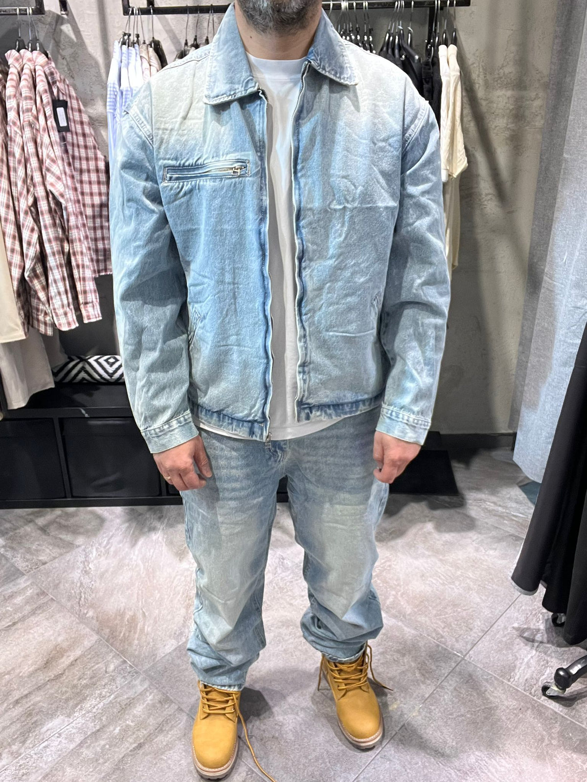 Coordinato Light wash Denim